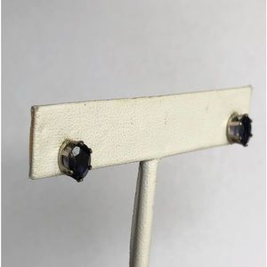 AAA Blue Faceted Kyanite Gemstones (1.80 cts) in Sterling Silver Studs